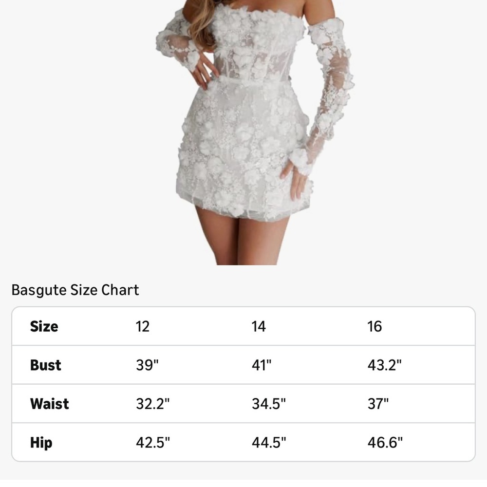 Elegant White Floral Mini Dress - Picture 2 of 8
